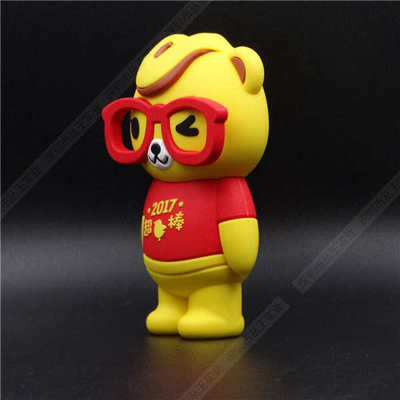 小熊卡通充電寶定制 軟膠設計，創意無限